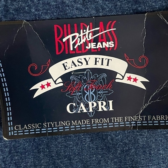BILL BLASS Petite Easy Fit Jean Capri Blue Denim Cropped Women’s Size 10P. - Picture 14 of 16